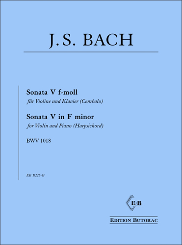 Cover - Bach, Sonate Nr. 5 f-moll (BVW 1018)